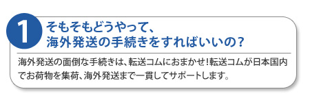 そもそもどうやって、海外発送の手続きをすればいいの？