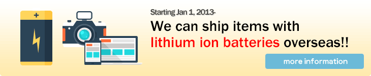 We can ship items with lithium ion batteries overseas.